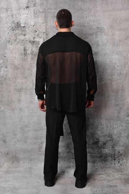 Camisa phantom essential transparente black