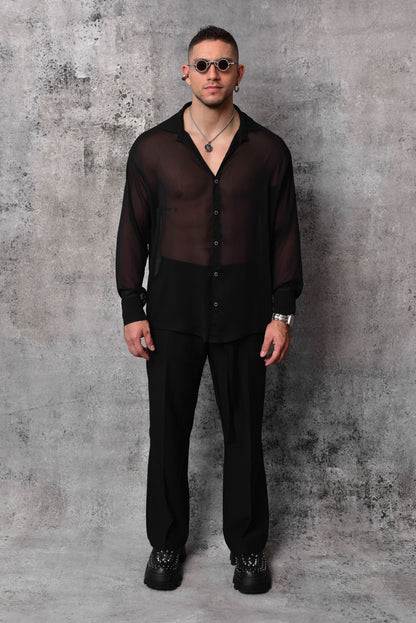 Camisa phantom essential transparente black