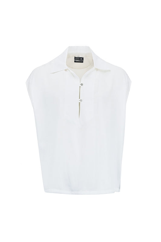Camisa sleeveless blanca