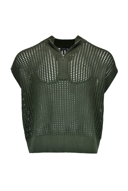 Camiseta Tejido Grid verde pino