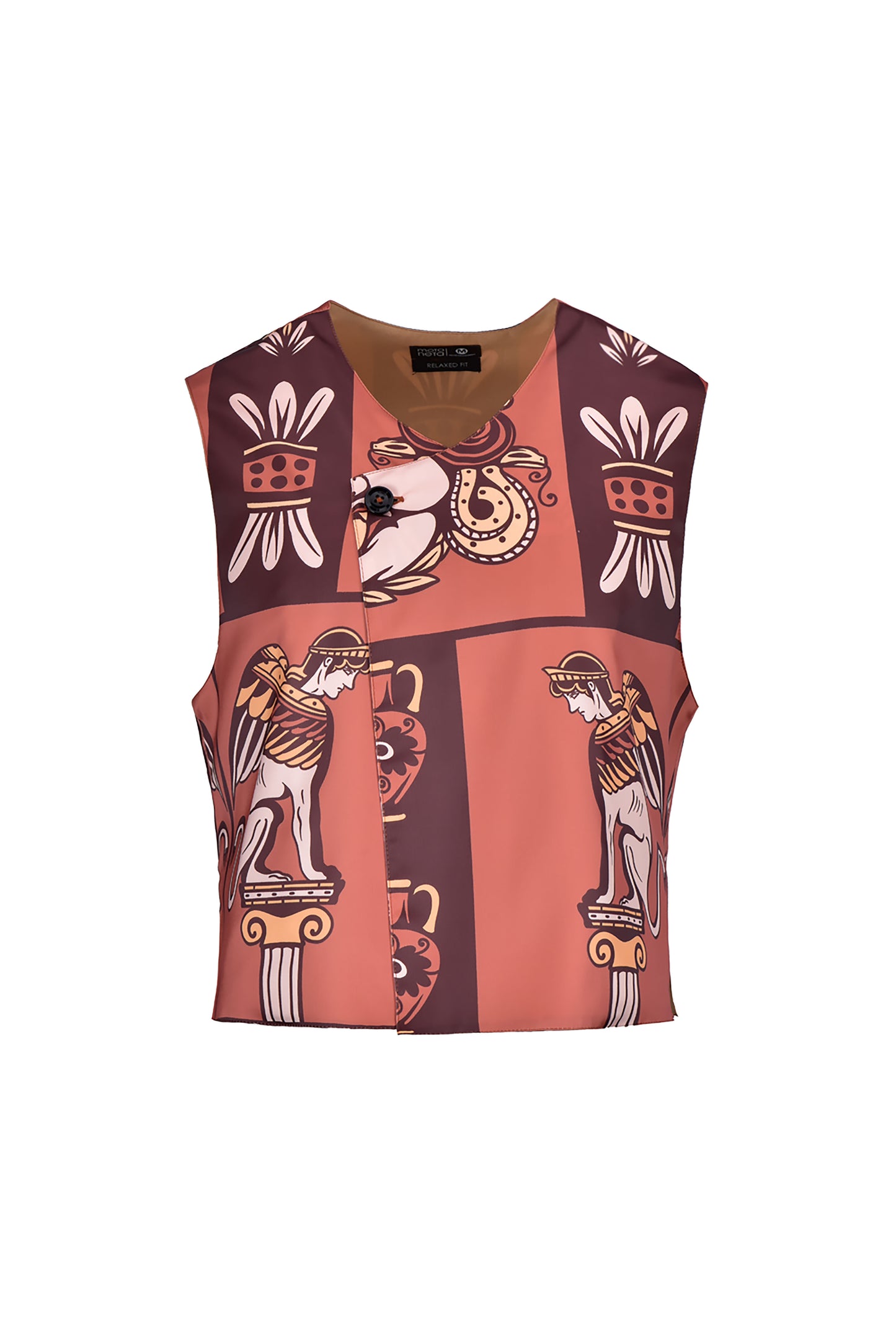 Chaleco estampado griego