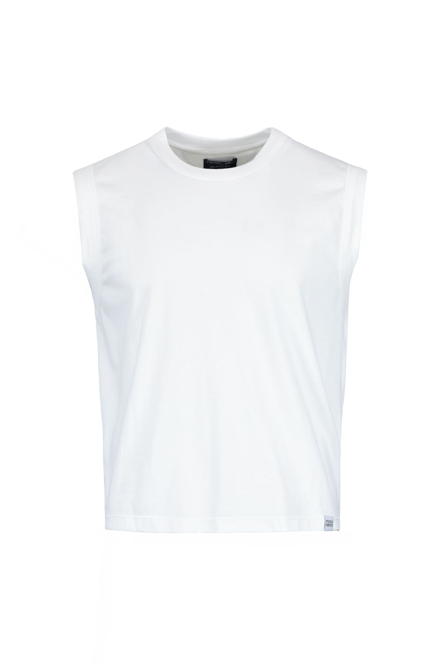 Camiseta sin mangas crop top blanca