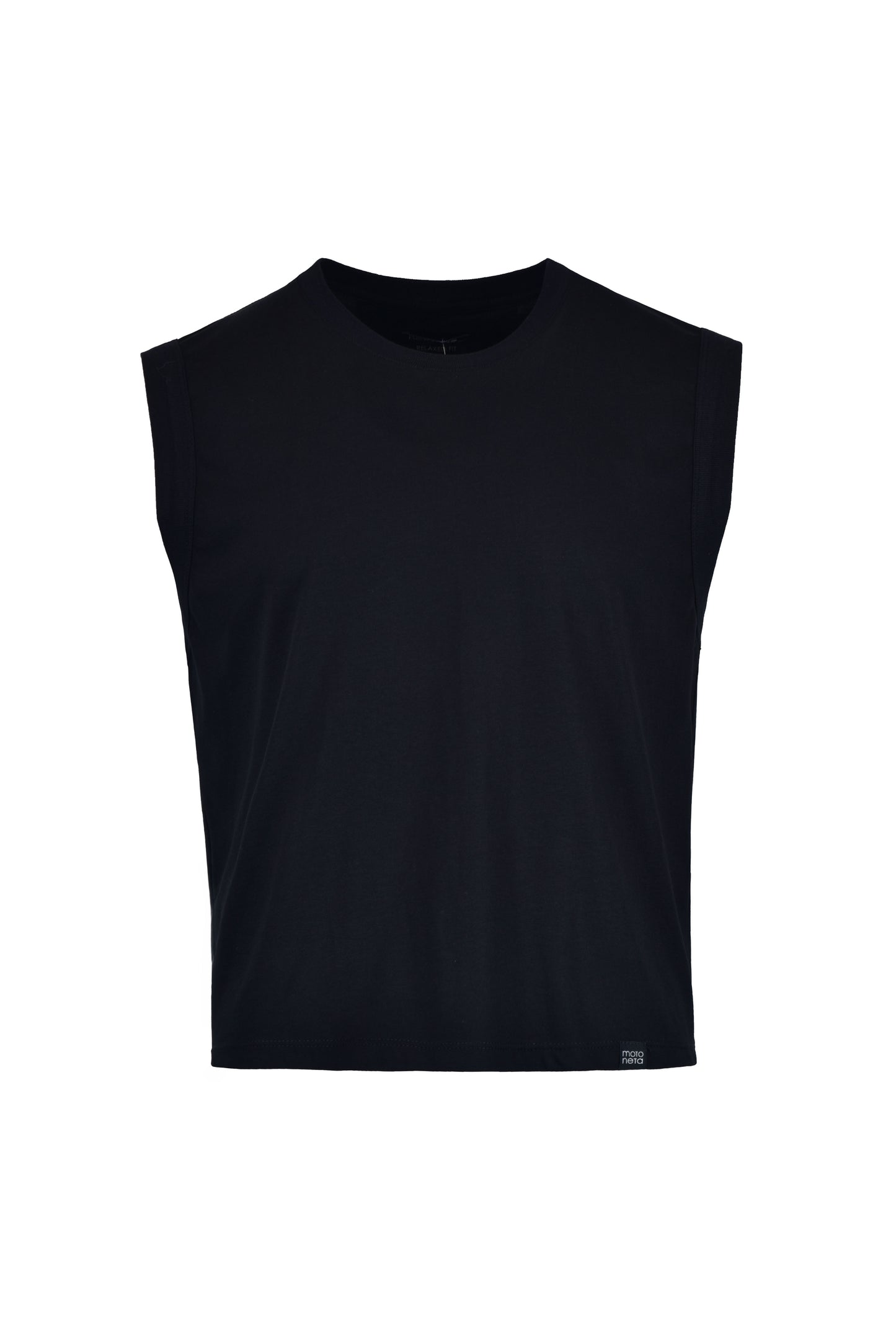 Camiseta sin mangas crop top negra