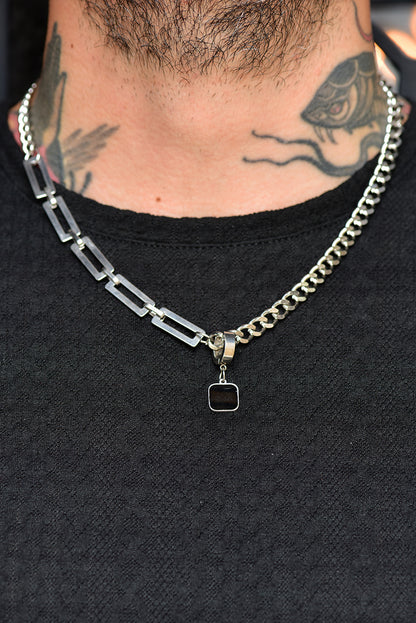 Silver Cuban chain 6mm x 55cm