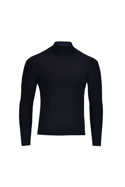 Buso slim fit cuello tortuga en rib