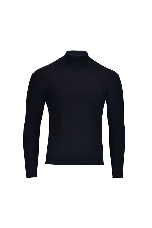 Buso slim fit cuello tortuga en rib