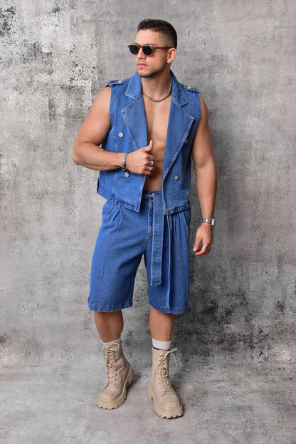 Chaleco tailored old money denim