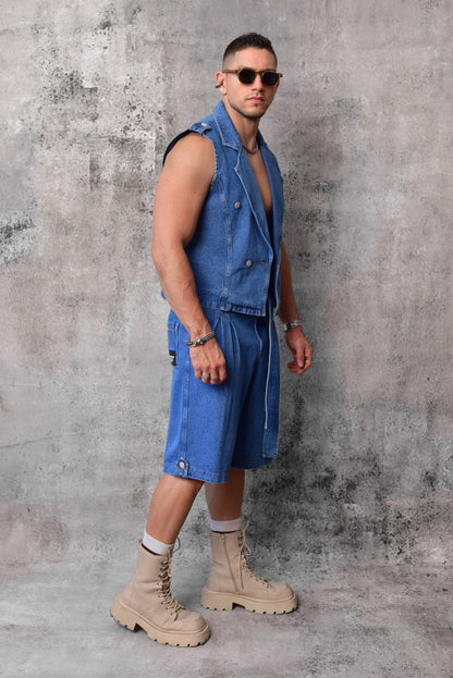 Chaleco tailored old money denim