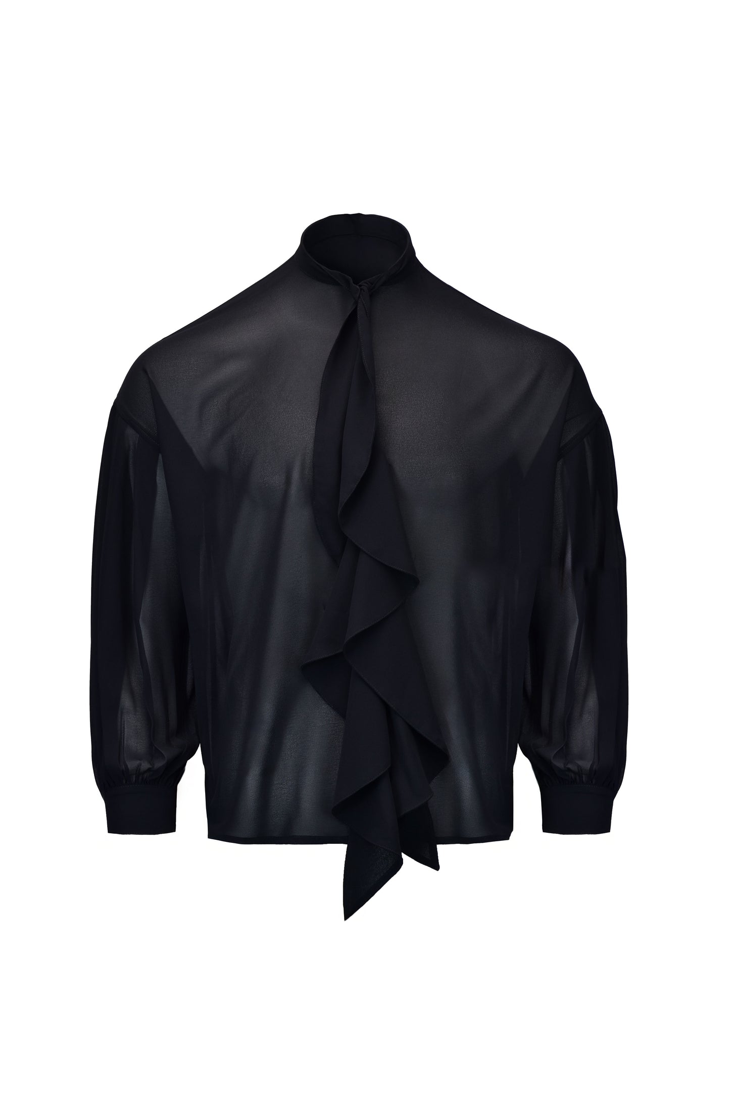 Camisa Elora Ruffled Sheer