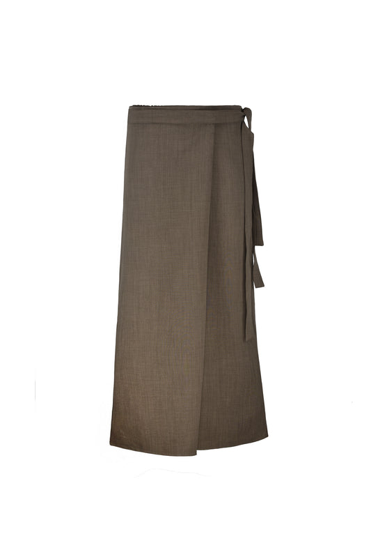 Pantalon tatami plisse mocca