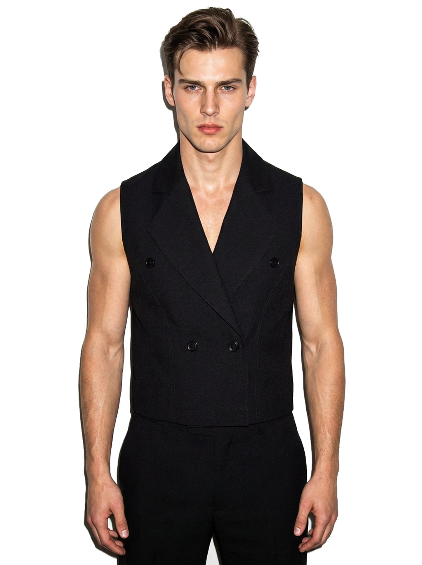 Chaleco tailored old money black
