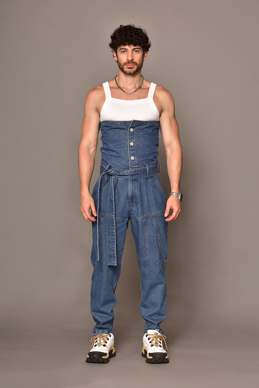 Tank top rib blanca