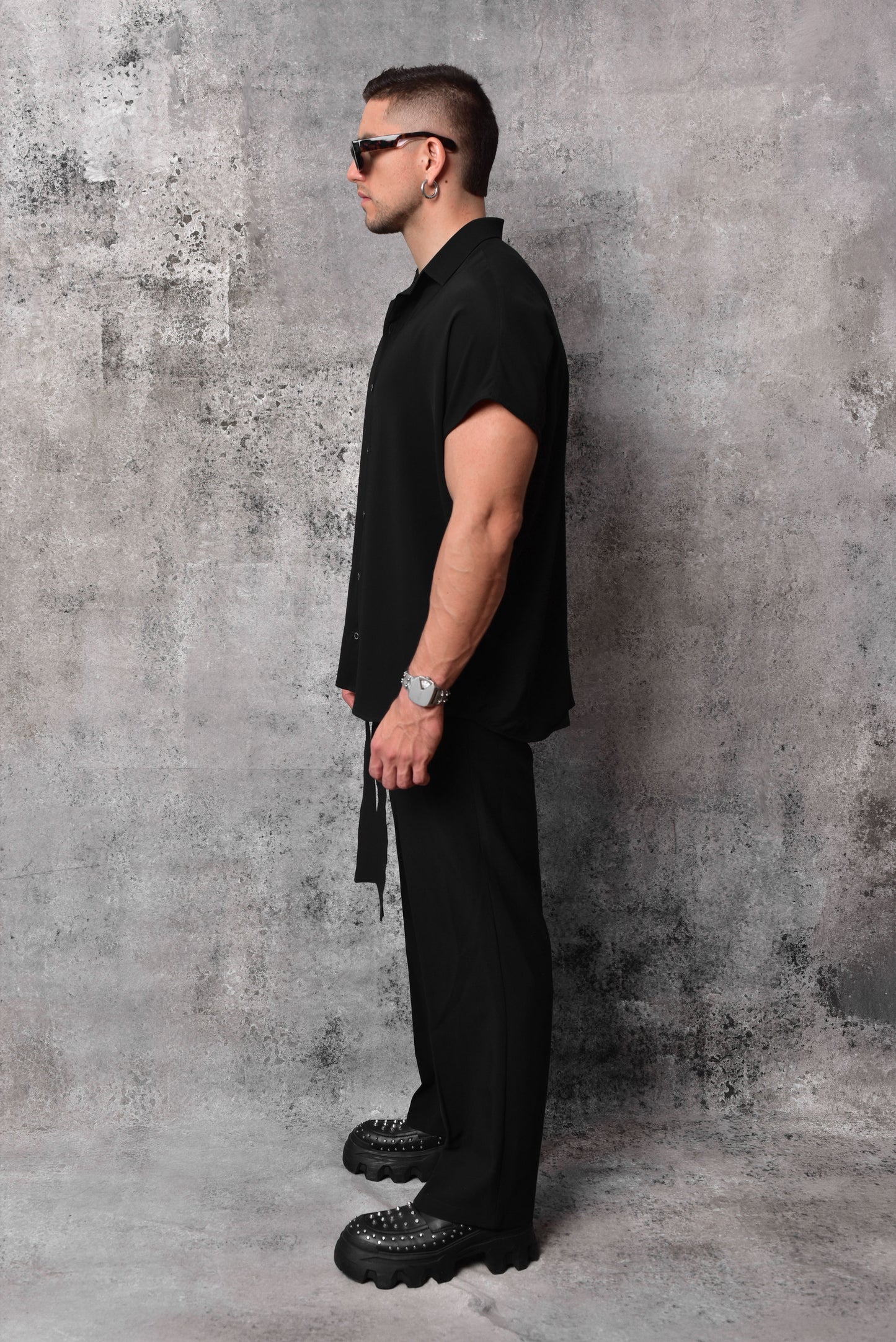 Bluson oversize extragrande negro