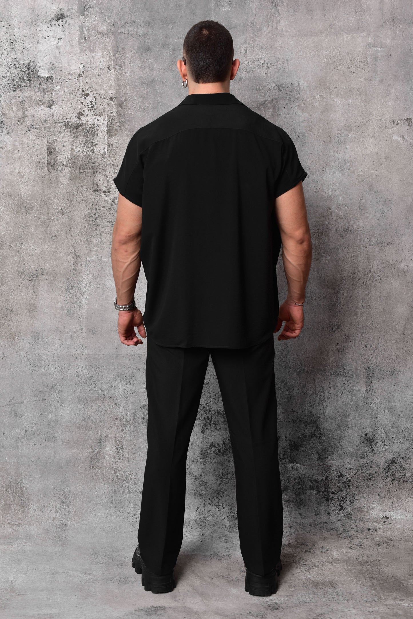 Bluson oversize extragrande negro