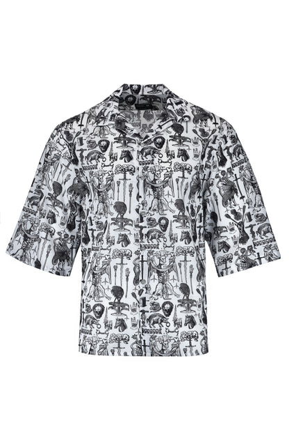 Camisa boxy fit tarot blanca