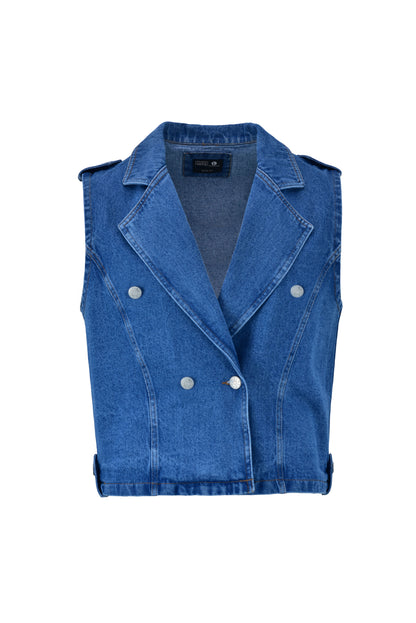 Chaleco tailored old money denim