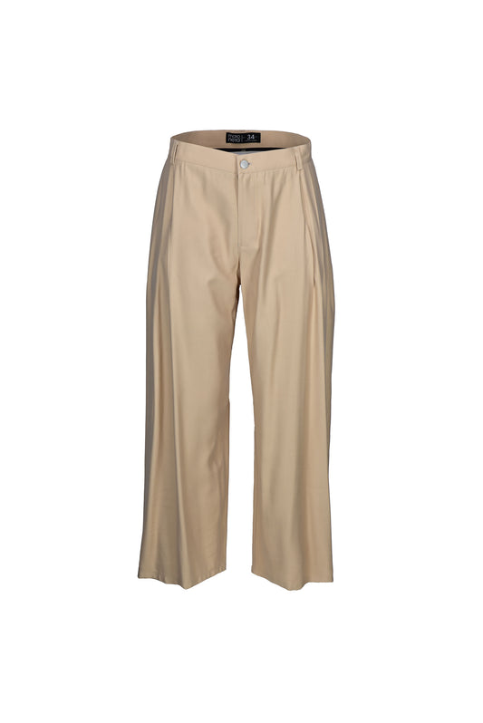 Pantalon ultra wide leg beige