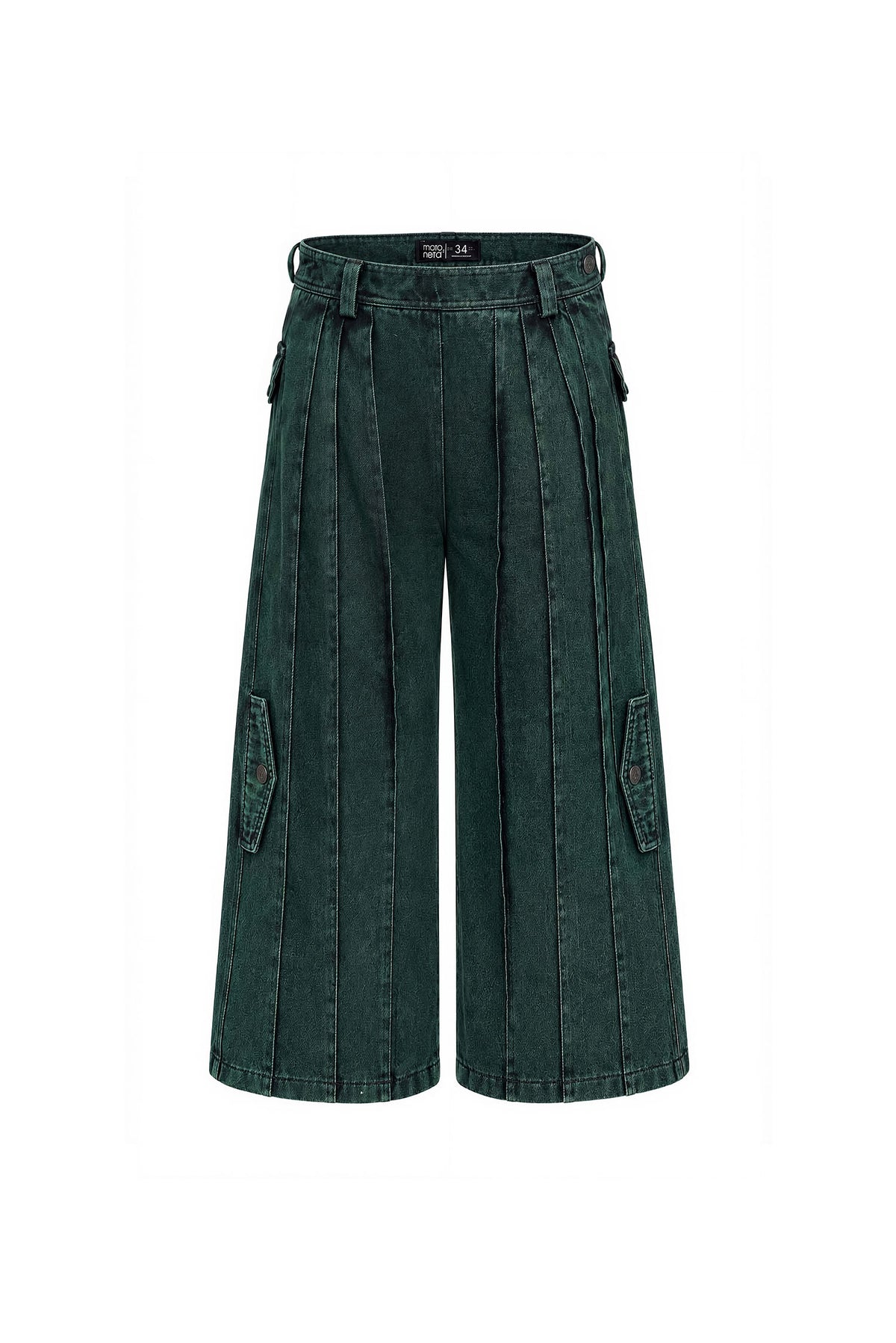 pantalon denim kyoto reverse green, vista delantera