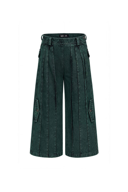 pantalon denim kyoto reverse green, vista delantera