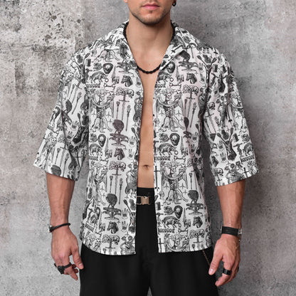 Camisa boxy fit tarot blanca