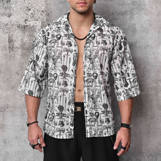 Camisa boxy fit tarot blanca