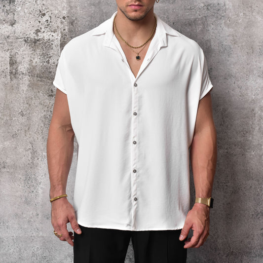 Bluson oversize extragrande blanco