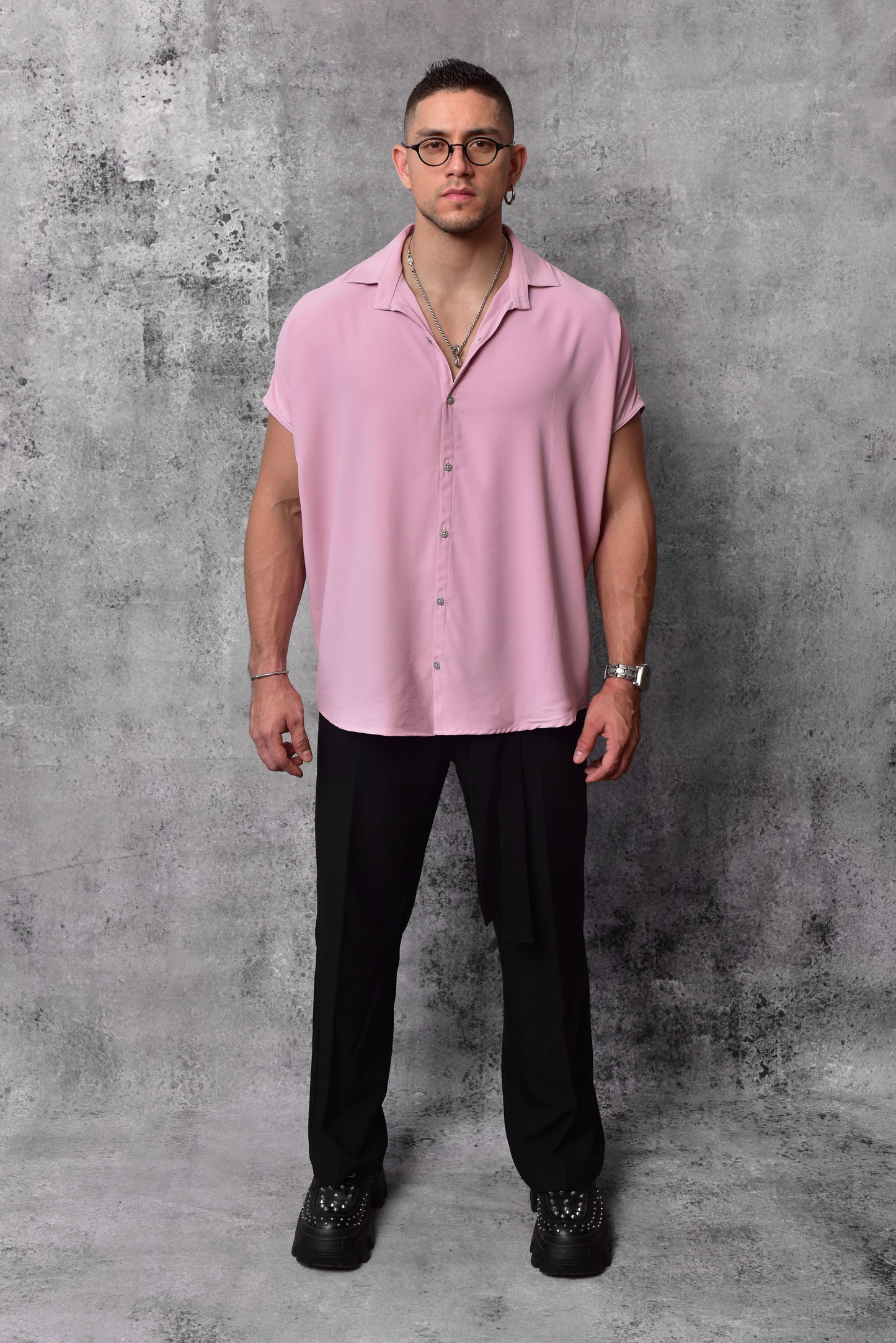 Bluson oversize extragrande palo de rosa