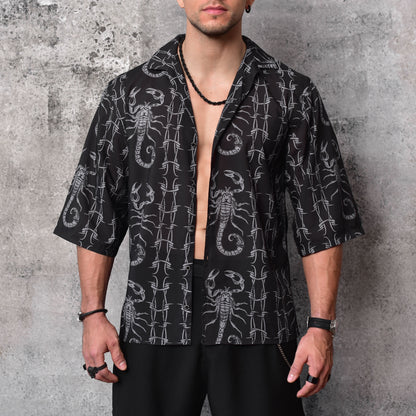 Camisa boxy fit escorpio wire black