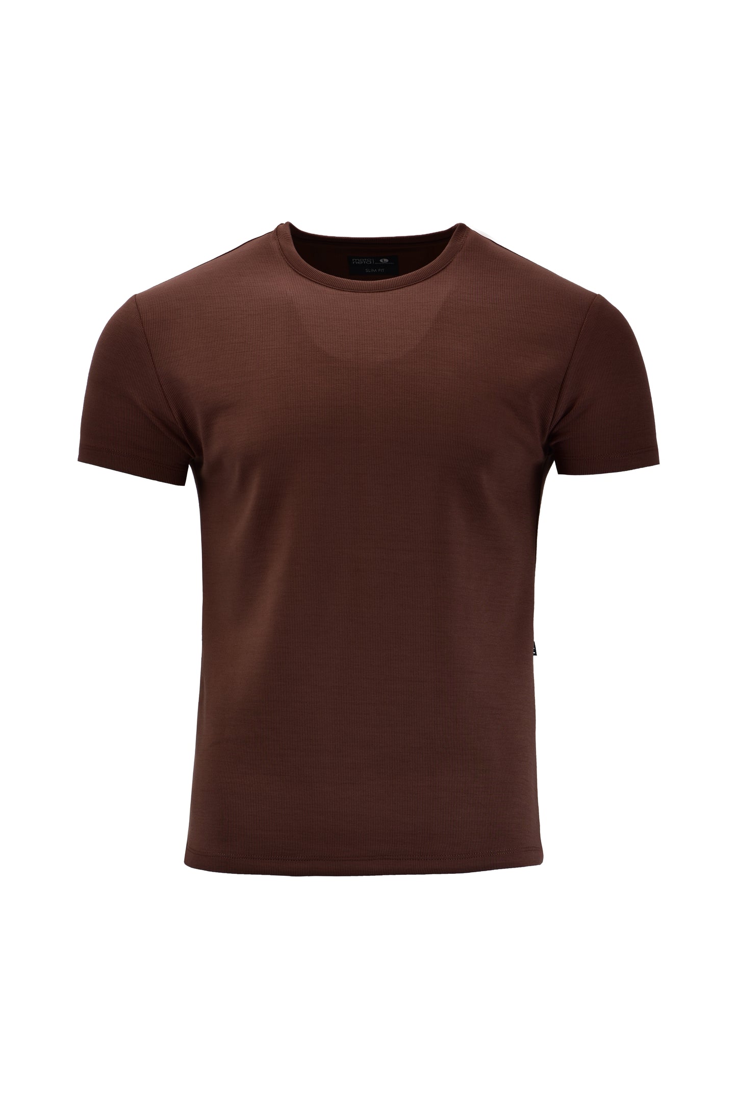 Camiseta slim fit marron