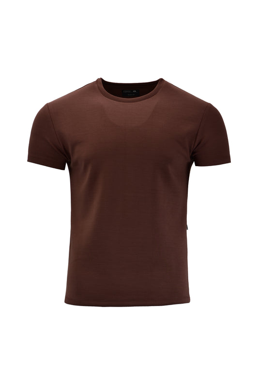 Camiseta slim fit marron