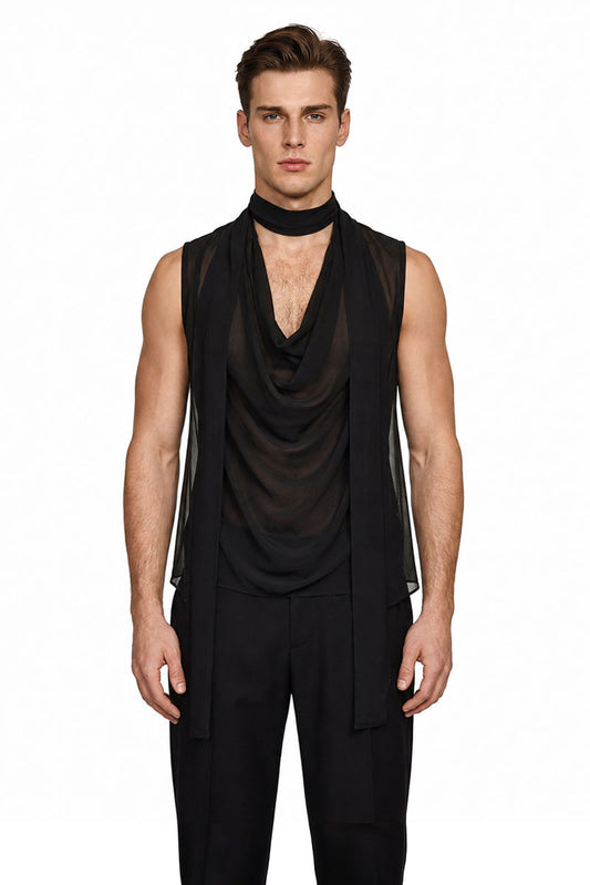 Camisa ultra light sheer tie